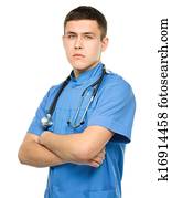 Portrait of a young surgeon