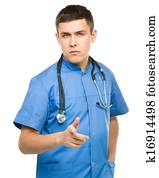 Portrait of a young surgeon