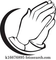 Praying hands logo