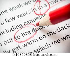 Proofreading red pencil Proofreading red pencil