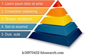 Pyramid chart for infographics