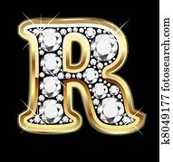 R gold and diamond bling R gold and diamond bling