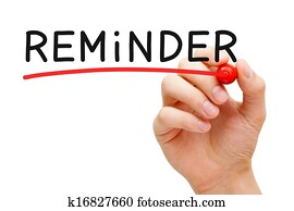 Reminder Red Marker Reminder Red Marker
