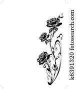 rosen, silhouette rosen, silhouette