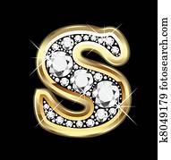 S gold and diamond bling S gold and diamond bling