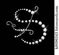 S Letter with diamonds bling stars S Letter with diamonds bling stars