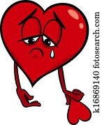 sad broken heart cartoon illustration sad broken heart cartoon illustration