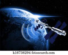 satellite in space