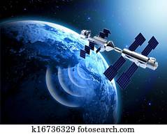 satellite in space