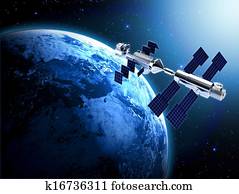 satellite in space