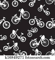 自転車の 乗車, シルエット, ベクトル クリップアート k16313458