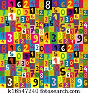 Seamless pattern for kids with numbers Seamless pattern for kids with numbers