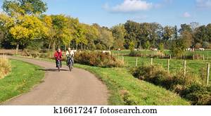 senior couple on a bicycle
