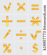 señal, de, matemáticas