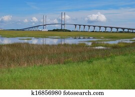 Sidney Lanier Bridge and Marsh View Sidney Lanier Bridge and Marsh View