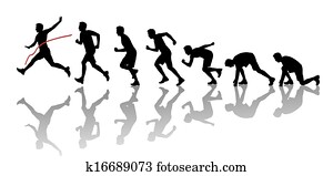 silhouettes of a man winning a marathon silhouettes of a man winning a marathon