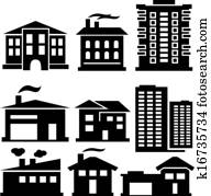 silhouettes of buildings silhouettes of buildings