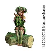 Sitting on a Tree Stump, 3d Computer Graphics Sitting on a Tree Stump, 3d Computer Graphics