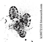 sko, silhouette, bakgrunn