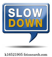 slowdown blue text balloon slowdown blue text balloon