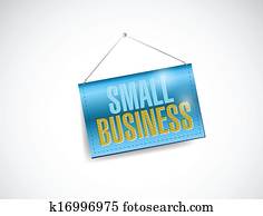 small business hanging banner illustration small business hanging banner illustration