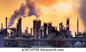 smokestack, em, fábrica