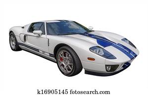 sports car, isolated