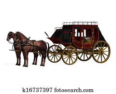 Stagecoach with Horses Stagecoach with Horses