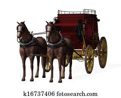 Stagecoach with Horses Stagecoach with Horses