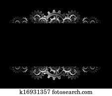 Steampunk gears frame Steampunk gears frame