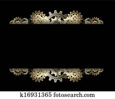 Steampunk gears frame Steampunk gears frame