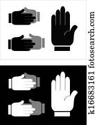 Stop and shaking hand sign