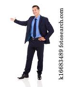 successful businessman presenting