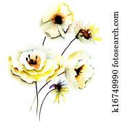 Summer yellow flowers