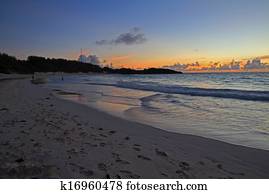 Sun Rise on a Wide Sandy Beach