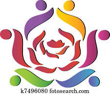 Team helping rose logo Team helping rose logo
