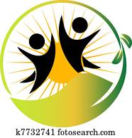 Team nature logo vector Team nature logo vector