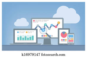 teia, e, SEO, analytics, conceito