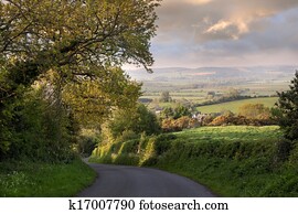 tempo noite, rural, inglaterra