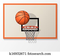 Basketball Hoop Clipart | k14831411 | Fotosearch