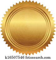 Vector illustration of gold seal Vector illustration of gold seal