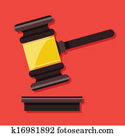 vector, martillo, icono