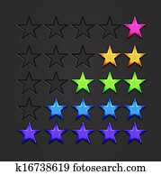 Vector shiny stars