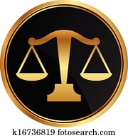 vektor, gerechtigkeit, waage, symbol vektor, gerechtigkeit, waage, symbol