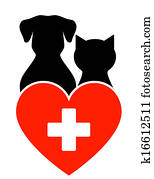 veterinary sign with dog and cat veterinary sign with dog and cat