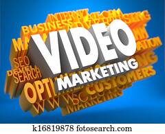 Video Marketing. Wordcloud Concept.