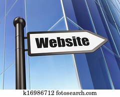 Web development concept: sign Website on Building background Web development concept: sign Website on Building background