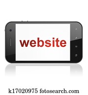 Web development concept: Website on smartphone Web development concept: Website on smartphone