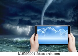 wettervorhersage, augmented, wirklichkeit