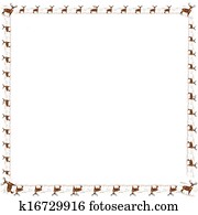 Whitetail deer border Whitetail deer border